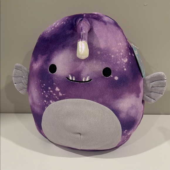 Squishmallow Easton the Angler Fish 11” NWT Purple Tie dye - Picture 5 of 5